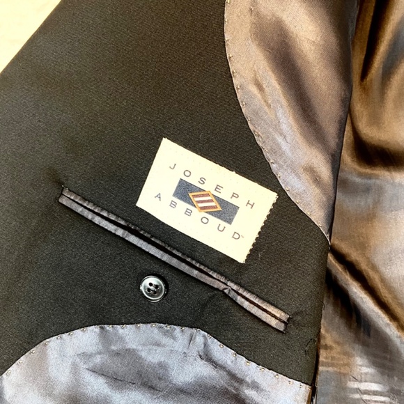 Joseph Abboud Reda Super 110s Italian Fabric Black Wool Blazer/Sport Coat 46L - Picture 5 of 11